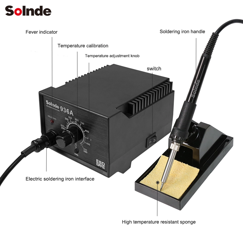 SLD-936A Anti-estática sem chumbo Tabela pode ajustar a manutenção de telefone celular de solda elétrica de solda elétrica industrial, aquecendo rapidamente a solda e ferro elétrico conveniente