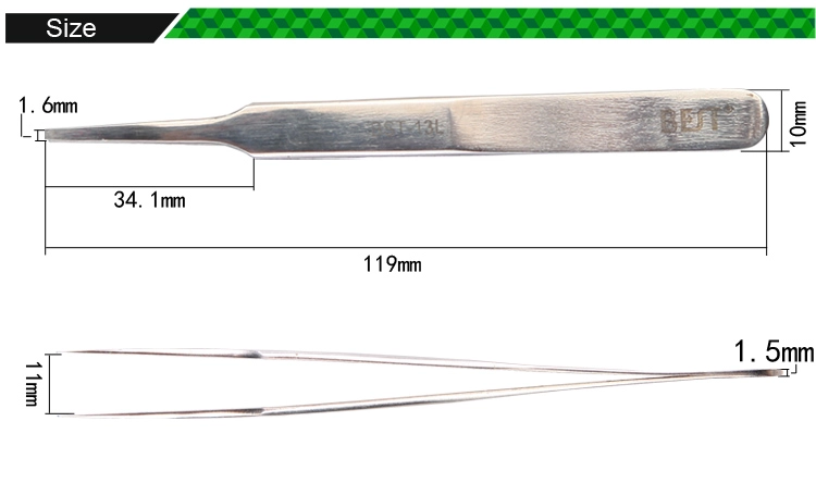 Edelstahl Pinzette mit Round Tip Fabrik-Lieferanten