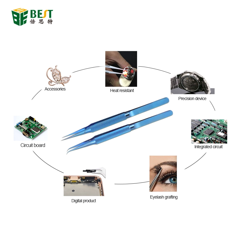 Y20 / Y21 Titan-Legierung Pinzette Professionelles Wartungstool 0,15mm Rand-Fingerabdruck Pinzette Apple Motherboard Kupferdraht