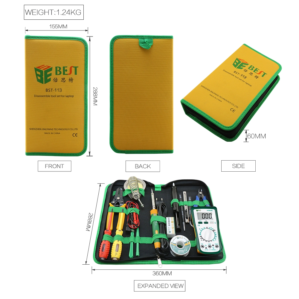 Kit d'outils de réparation de téléphone portable OEM à prix raisonnable utile mis BST-113