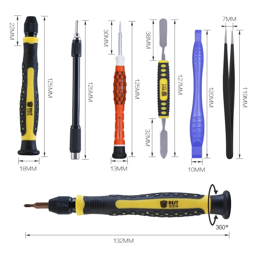 prix de gros de Kit d'outils de tournevis pour kit de réparation de téléphone portable mobile BST-8924