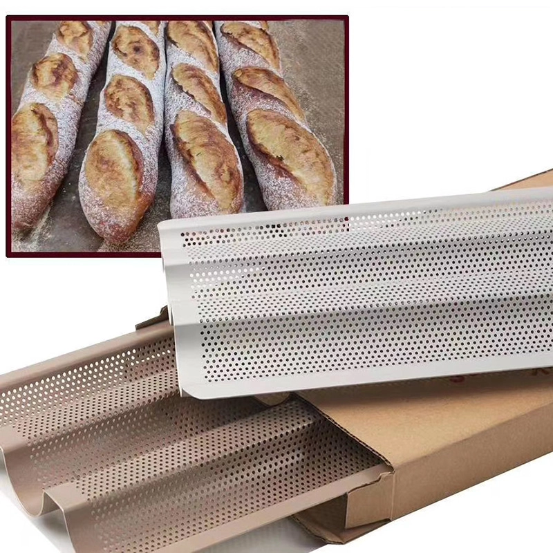 3 Rows Maliit Baguette French Bread Loaf Paghurno Pan