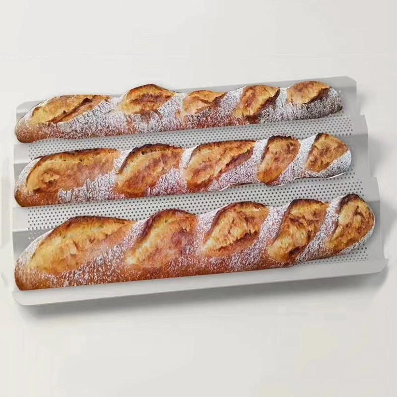 3 Rows Maliit Baguette French Bread Loaf Paghurno Pan