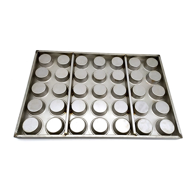 Teglia da forno per muffin rotonda antiaderente da 35 unità