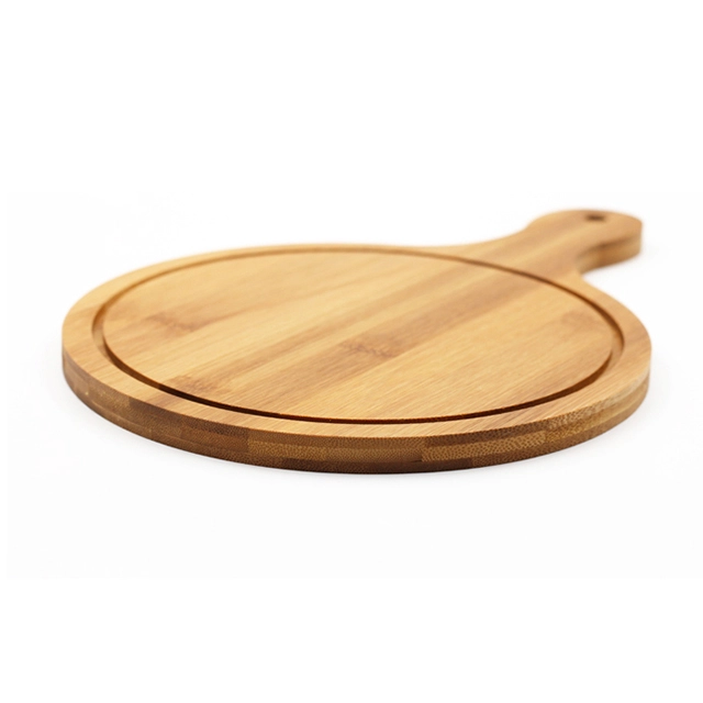6-14 pulgadas de bambú redondo de madera pizza tablero fábrica al por mayor