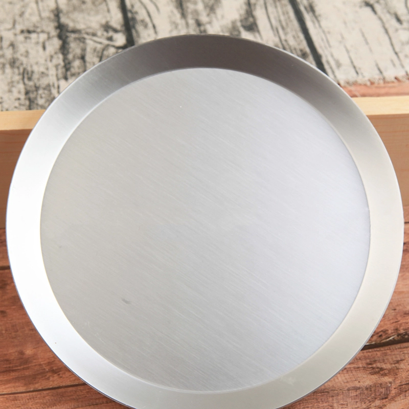 Bandeja de pizza de aluminio anodizado redondo