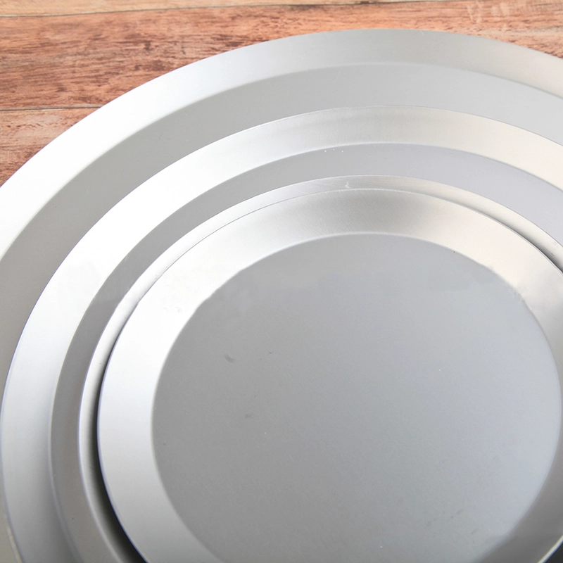 Bandeja de pizza de aluminio anodizado redondo