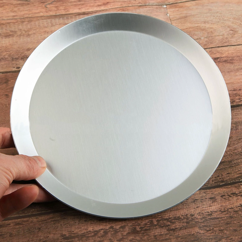Bandeja de pizza de aluminio anodizado redondo
