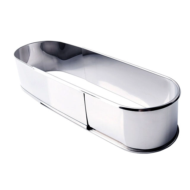 Anillo de mousse de acero inoxidable de forma ovalada ajustable TSMR08
