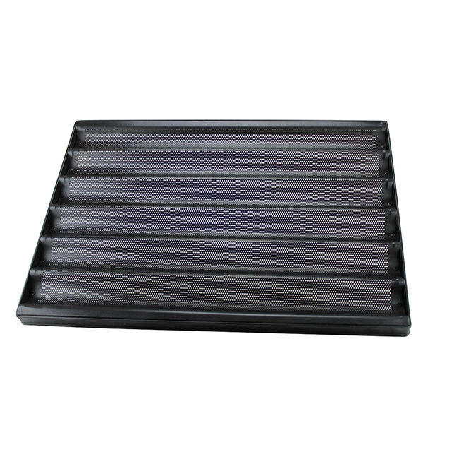 Factory customized teflon coated 7 rows French baguette baking tray