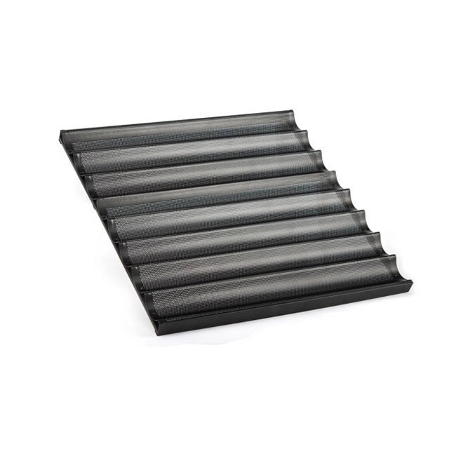 Factory customized teflon coated 7 rows French baguette baking tray