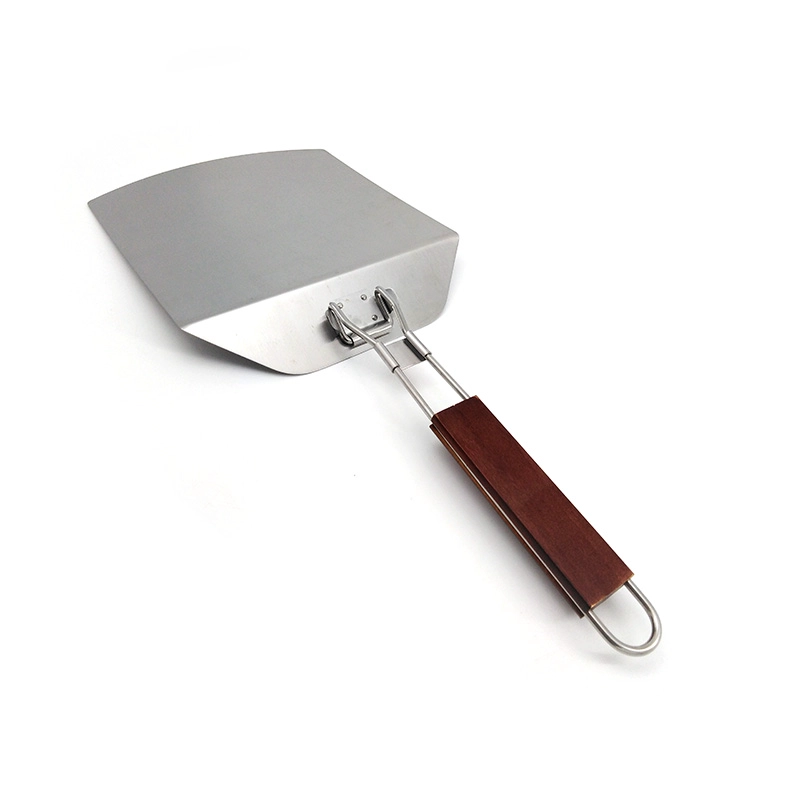 Fold-able na Pizza Shovel na may Wooden Handle