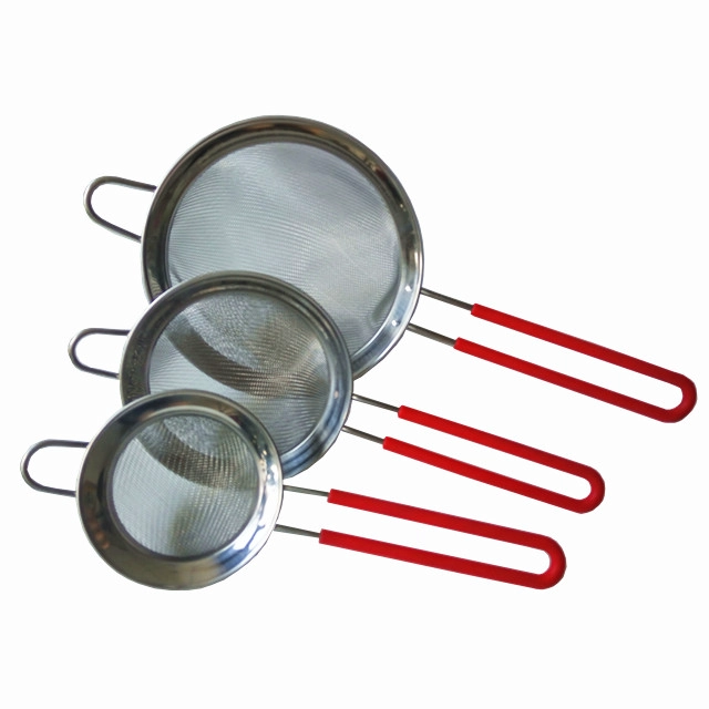 Filtro a rete in acciaio inossidabile con manico in silicone