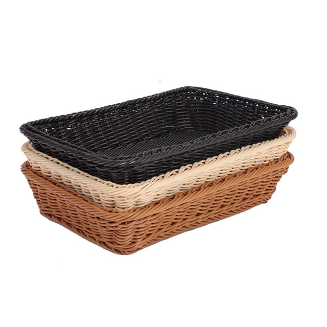 Rectangle PP Plastic Woven Bread Basket