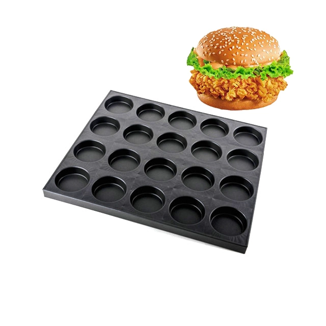 Teflon Coated Aluminized Steel Burger Bun Bread Tray Hamburger Pan