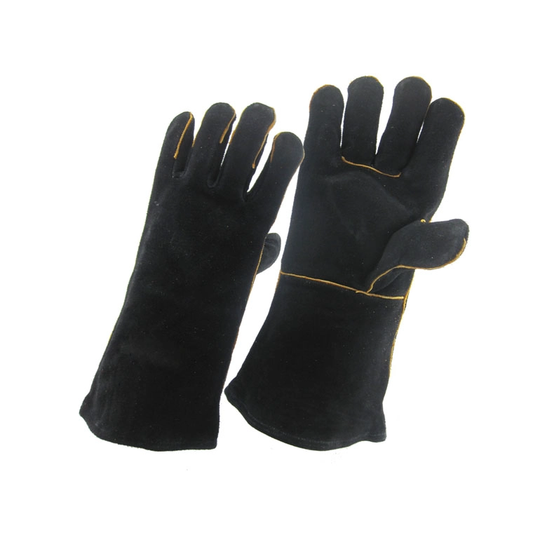 China China Leather  Welding Gloves Manufacturer, Heat/Fire Resistant Gloves Factory, Cow Split Leather Glove Supplier For Welder/BBQ/Animal handling manufacturer