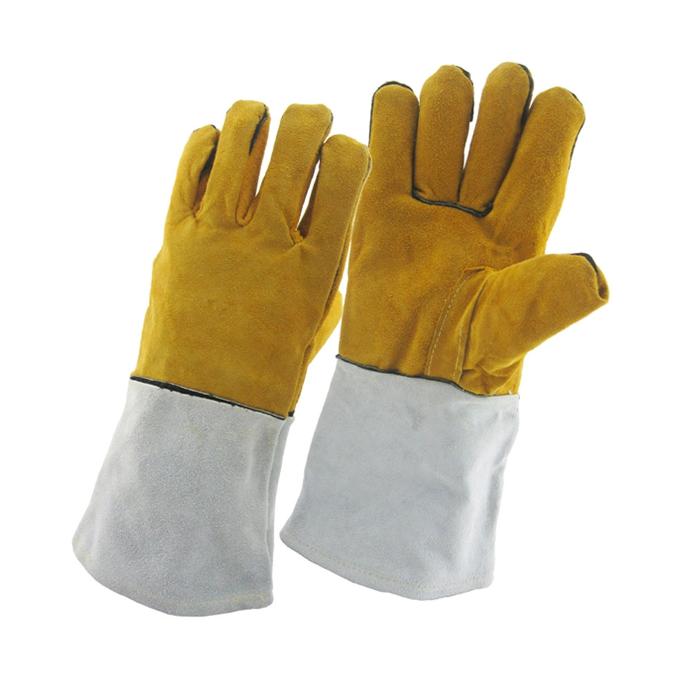 China China leather soldering gloves factory, genuine leather solder\'s gloves supplier, true leather welder gloves manufacturer,for Tig/Mig manufacturer