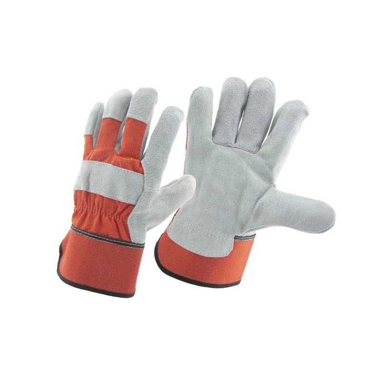 China China semi leather worker glove factory, genuine leather labor glove supplier, safety glove manufacturer manufacturer