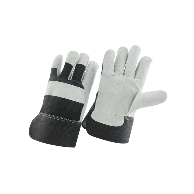China China cow split leather worker glove factory, genuine leather labor glove supplier, true leather safety glove manufacturer manufacturer