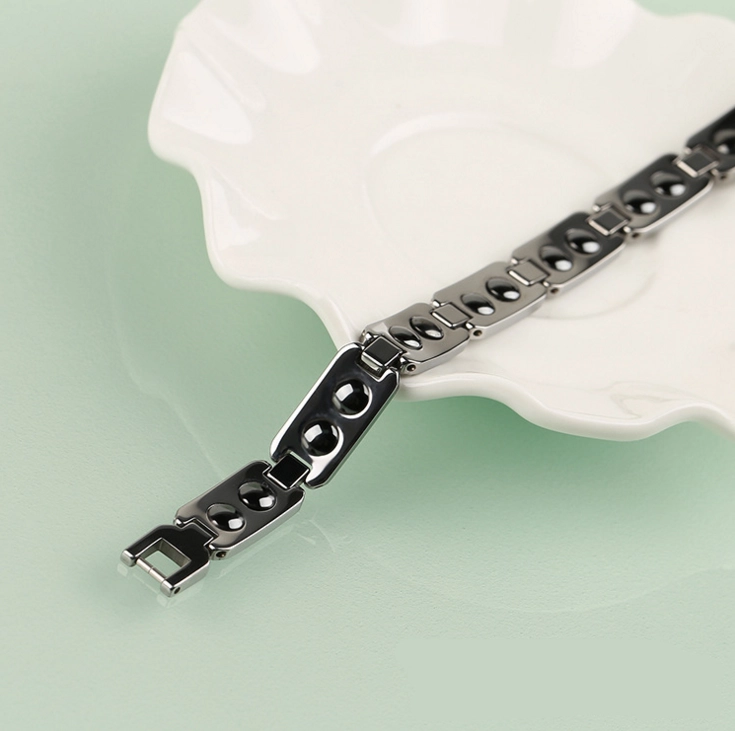 Vendita calda Tungsteno Bracciale in metallo in carburo di tungsteno Braccialetto magnetico Inlay Abalone Shell Shell Produttore
