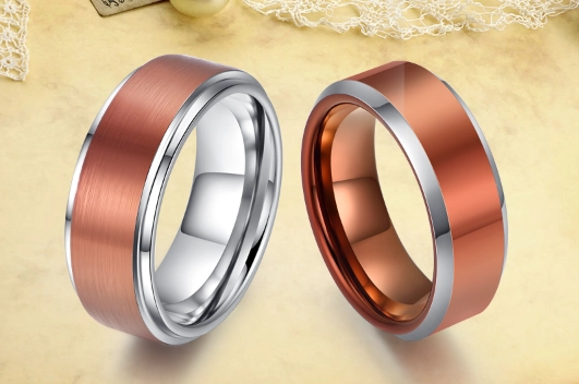 China Red Tungsten Carbide Wedding Bands manufacturer