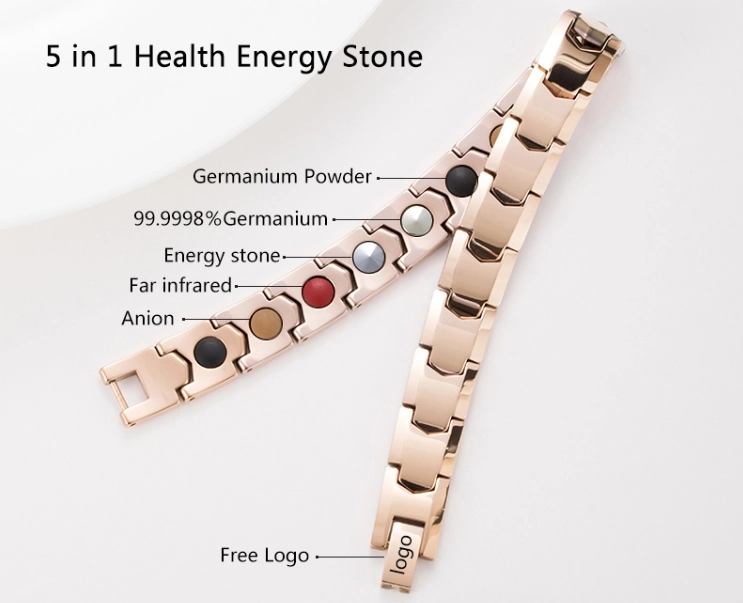 Professionelle Fabrikversorgung Wolframkarbid Armband Gesundheitswesen Energie Magnetische Wolfram Germanium Armband Für Männer und Frauen