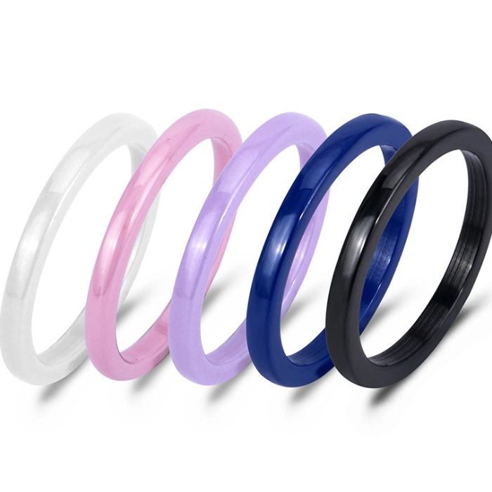 Feiner Großhandel High Tech Black Ceramic Ring Weißer Keramikring