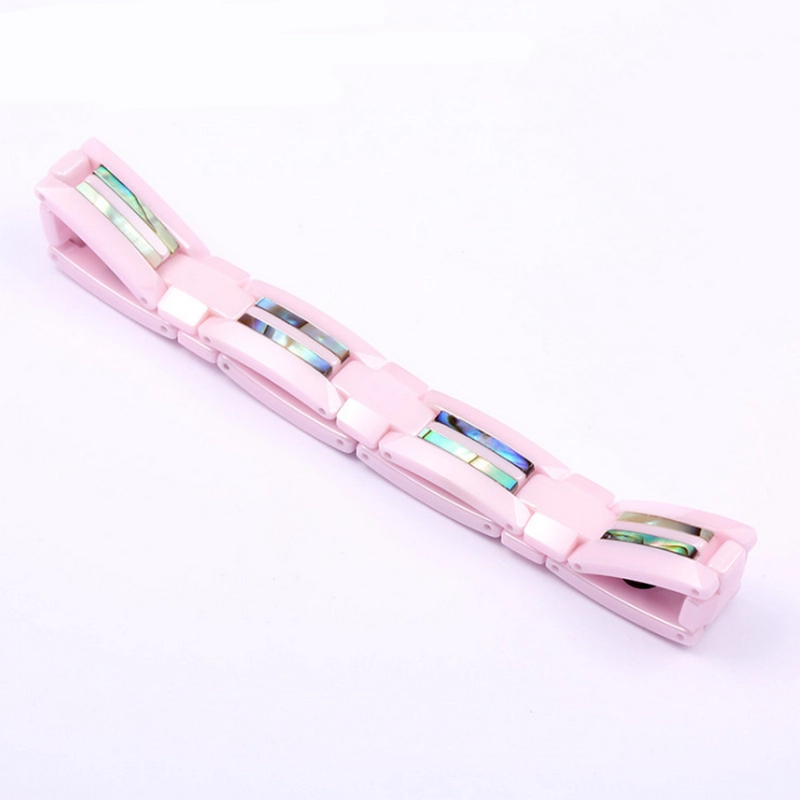 Beliebte High-Tech Rosa Keramikarmband mit Abalone Shell Inlay China Lieferant