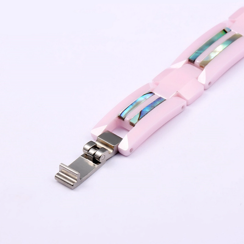 Beliebte High-Tech Rosa Keramikarmband mit Abalone Shell Inlay China Lieferant
