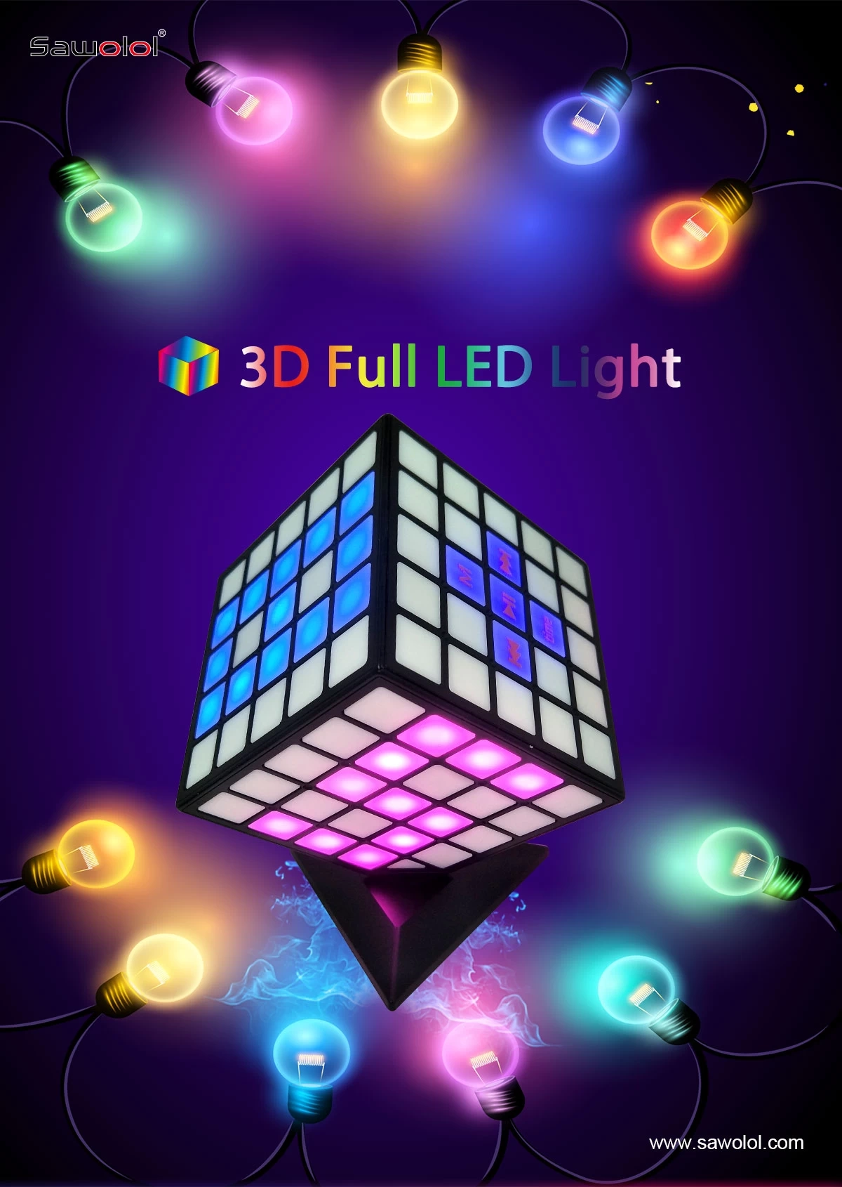 La fusione espressiva del suono e del design: altoparlante a LED cubo