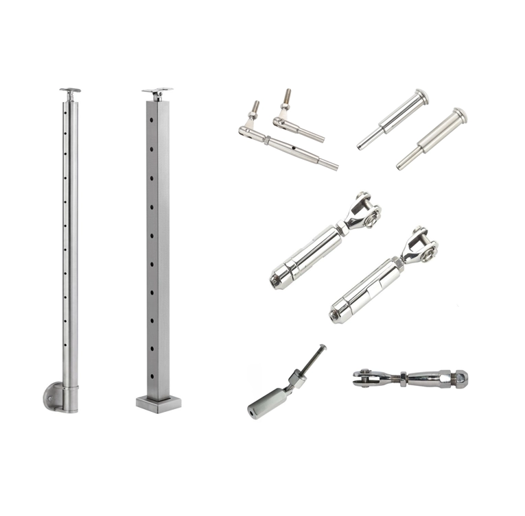 Cheap Price Aluminum Railing Balcony Staircase Aluminum Cable Post Railing