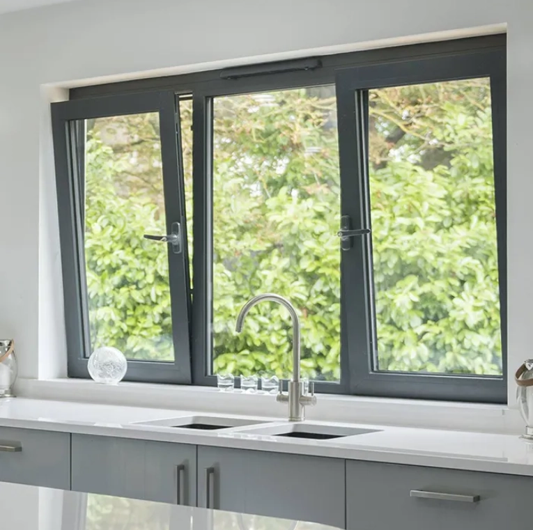 Aluminium Sliding Folding Patio Doors And Windows Thermal Break Double Tempered Glass