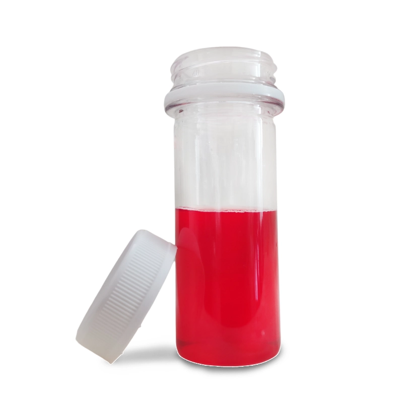 Cina Bottiglie di succo di plastica PET da 60 ml rotonde trasparenti da 2 once produttore
