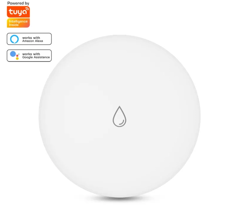 Cina Detektor Kebocoran Air Tuya IP67 110dB Alarm Sensor Air Pintar Nirkabel Alexa Google Detektor Banjir Cerdas pabrikan