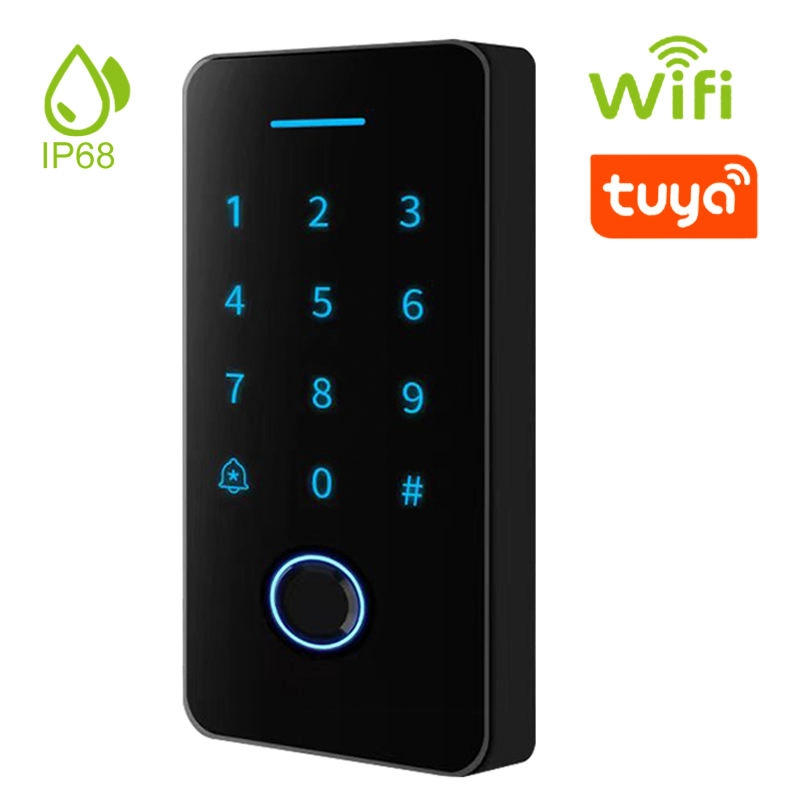 China China Tuya Smart WiFi fingerprint access control factory manufacturer IP65 waterproof biometric door lock RFID card manufacturer