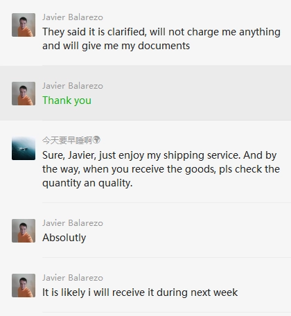 Sunny Worldwide Logistics helped Ecuador customer Javier solve the transportation problem