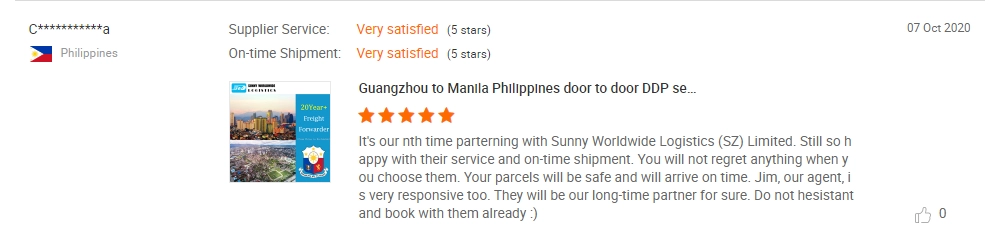 China to Philippines from Guangzhou Yiwu Shenzhen sea shipping,Sunny Worldwide Logistics