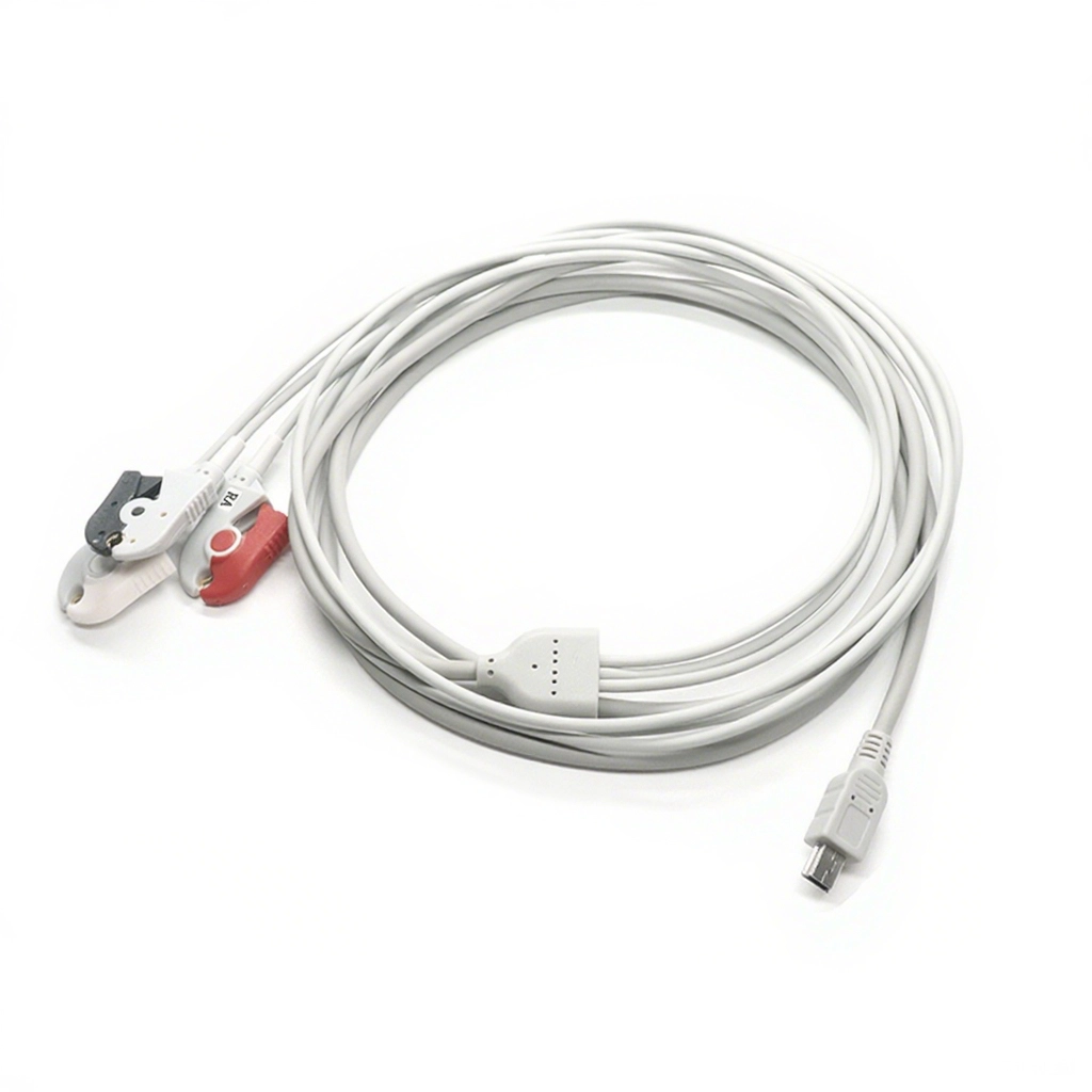 Customized USB Mini bis 3 Leads Therapie Clip Medical Cable | Dongguan Elektrotherapie -Kabelhersteller