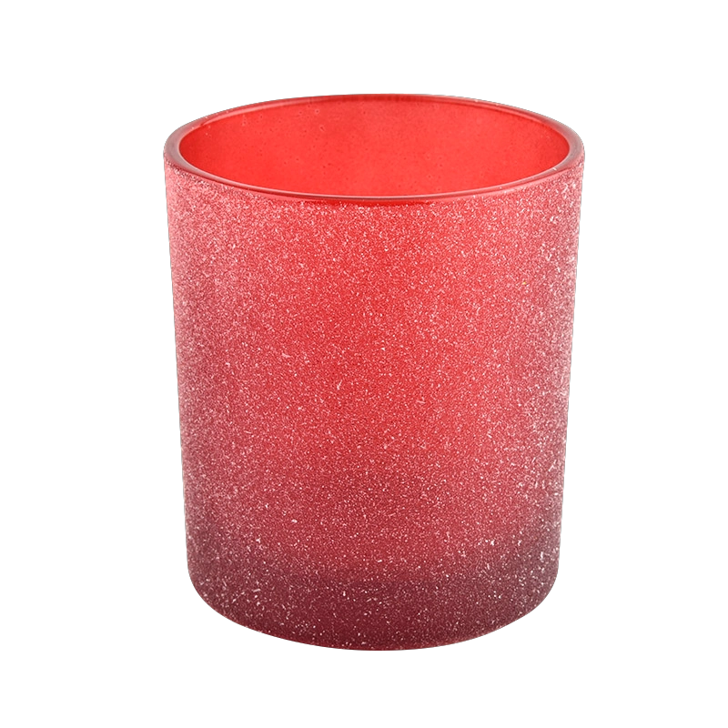 Wholesale Unique Round Bottom Red Luxury Glass Candle Jars
