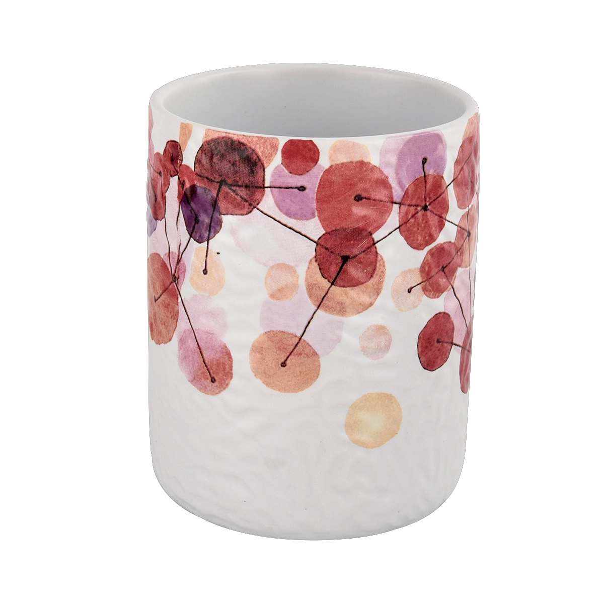Custom applique printing ceramic candle jars for home decor wedding