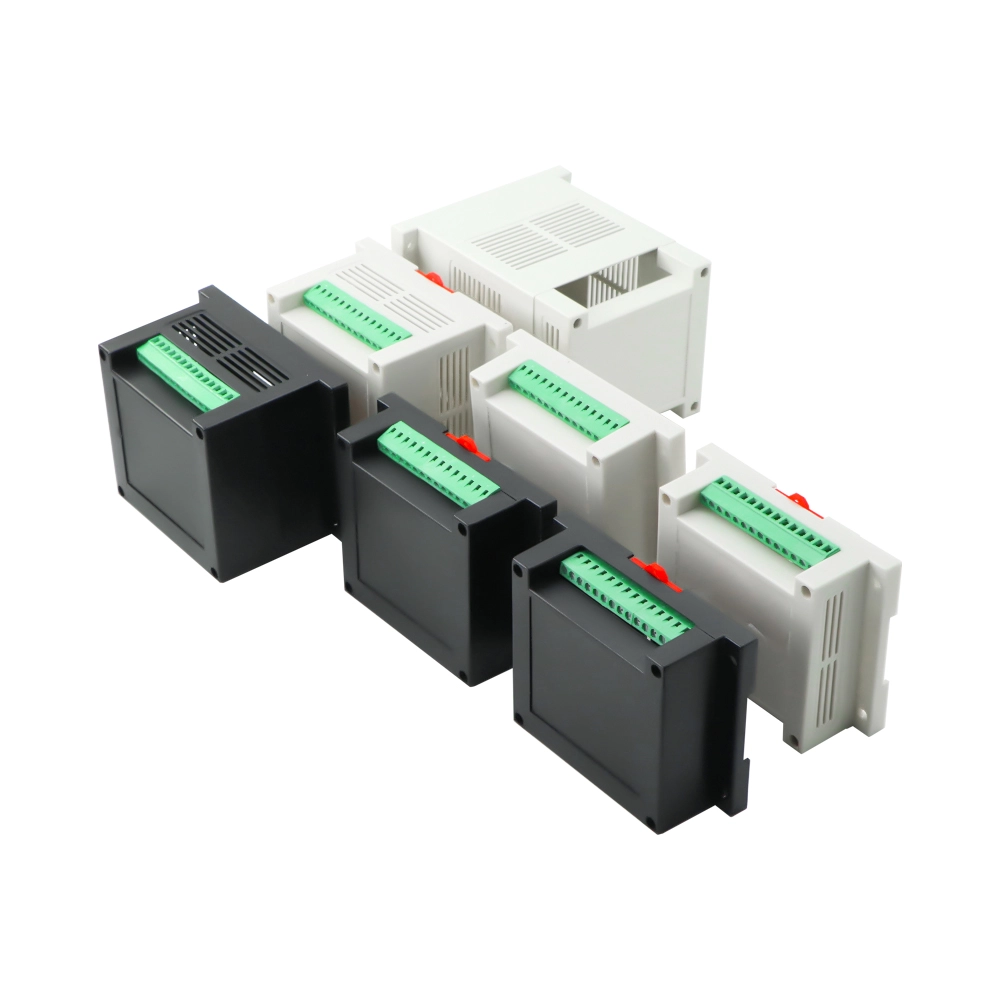 AK-DR-Series Din Rail Enclosure Nylon PC ABS Flame Resistance UL94V0 Terminal Block Industrial Control Plc Box