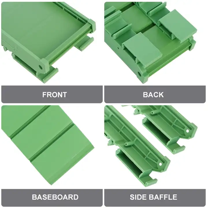 Largura 42-122mm Comprimento 30-1000mm Módulo de placa PCB Rack Guia de relé de E/S industrial PVC Din Rail Instalação Plc PCB Suporte de montagem