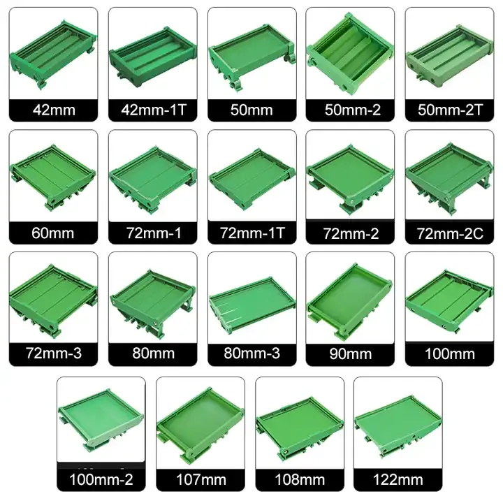 Largura 42-122mm Comprimento 30-1000mm Módulo de placa PCB Rack Guia de relé de E/S industrial PVC Din Rail Instalação Plc PCB Suporte de montagem