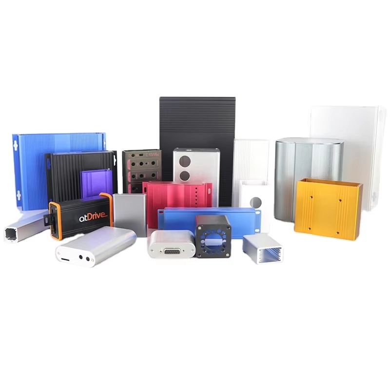 China Custom Aluminum Box CNC Integrated Seperated Wall-Mounting Outdoor Pcb Heatsink Amplifier Anodized Extrusion Aluminum Enclosure For Electronics manufacturer