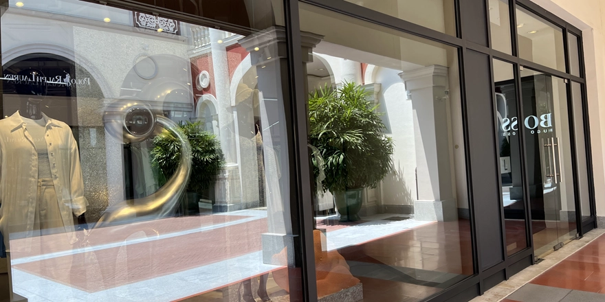 clear safety glass mall wall supplier