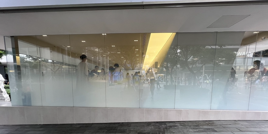 privacy printing glass mall partition wall