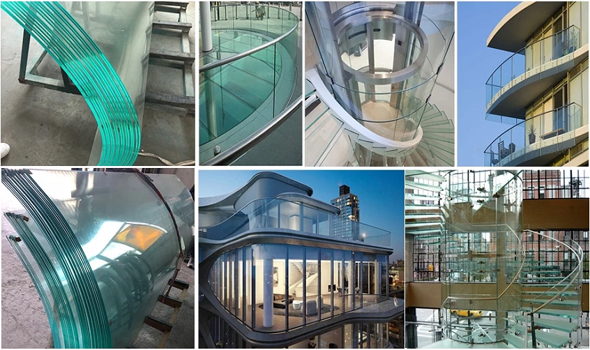 On sale architectural curved glass panels for luxury residences