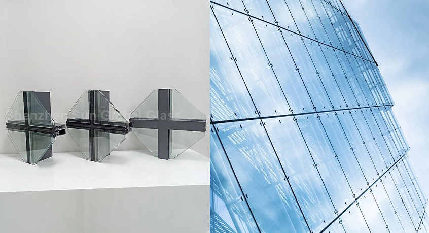 Point supported glass facade with spider fittings China