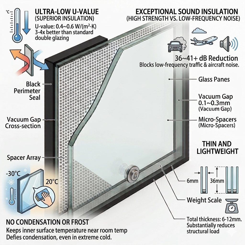 Slim Vacuum Glass