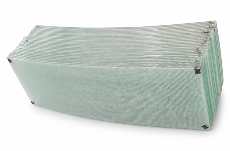 white color curved tempered glass